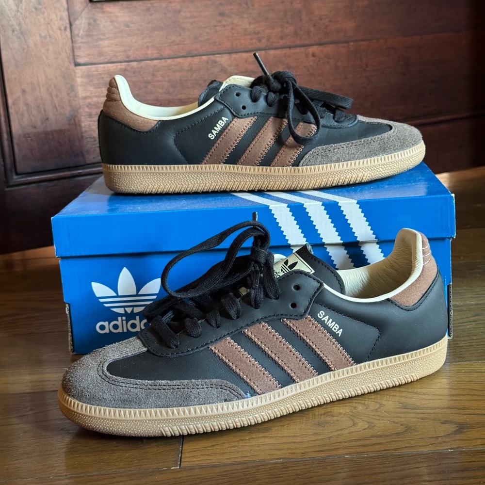 Adidas Samba Black, Grey and Brown Sneakers